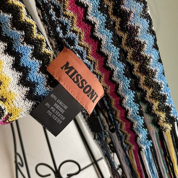 Missoni multicolored striped zigzag Scarf - Picture 3 of 5